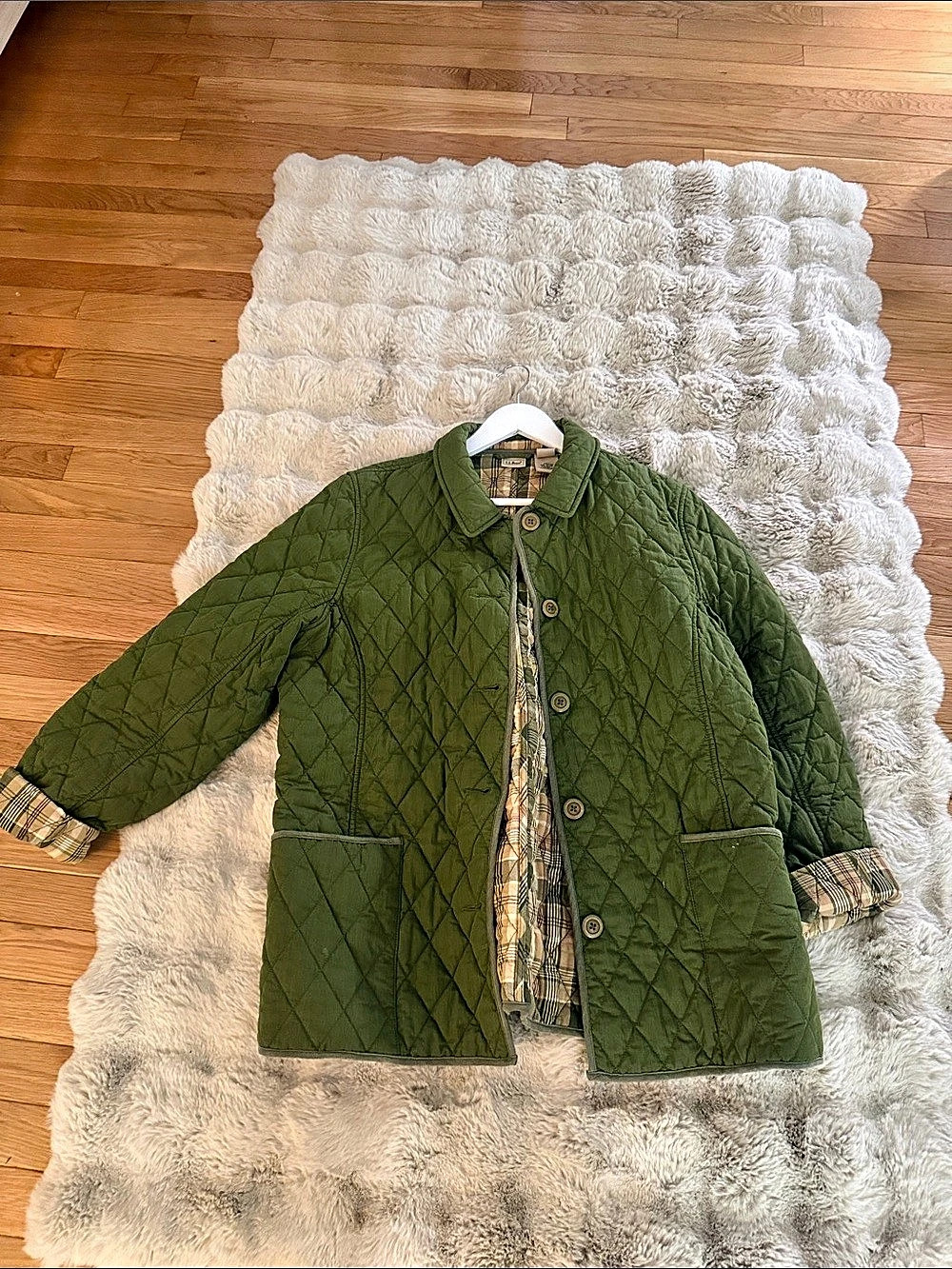 L.L. Bean Quilted Utility Jacket in Green